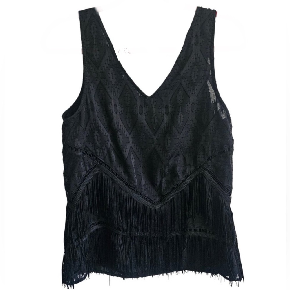 GUC- Skies are Blue Fringe and Tapestry Detail Tank